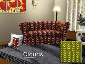 Sims 3 — Clouds by matomibotaki — Cloudy fabric effect pattern with 2 recolorable areas, to find under GEOMTRIC, by