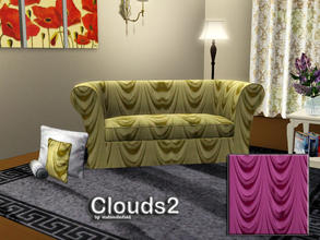 Sims 3 — Clouds2 by matomibotaki — Cloudy fabric effect pattern with 2 recolorable areas, to find under GEOMTRIC, by