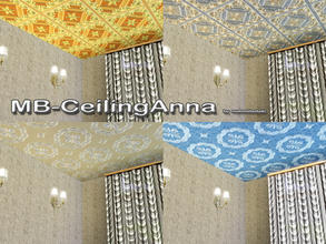 Sims 3 — MB-CeilingAnna by matomibotaki — MB-CeilingAnna, 2 ceiling stucco decor panels, each with 3 recolorable areas,