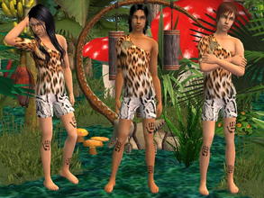 Sims 2 — Complete Jungle Clothing Set - AM formal by zaligelover2 — An outfit for your jungle sims. Part of