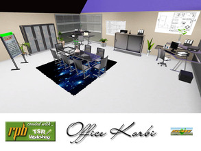 Sims 3 — Office Korbi by ruhrpottbobo — modern Office Set with corner desk and 2 bookshelves and all you need for a