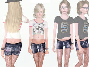 Sims 3 — The Cool - Denim Shorts (TEEN) by ShakeProductions — 
