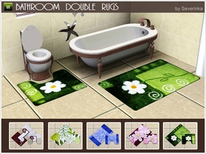 Sims 3 — Rugs for bathroom by Severinka_ — Created by Severinka, in a set of two objects: mat for bathtub mat for toilet