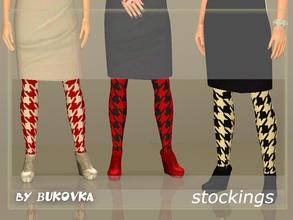 Sims 3 — Stockings Goose foot by bukovka — Stockings for the young and adult women. Three versions of repainting.