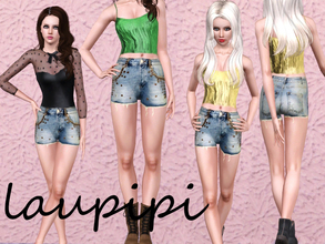 Sims 3 — Summertime Set by laupipi2 — Set with a t-shirt, a pair of jeans and a new outfit
