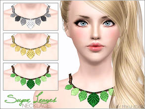 Sims 3 — Sugar Leaves Necklace by Pralinesims — New beautiful, shiny necklace with cute leaves! You can find my other