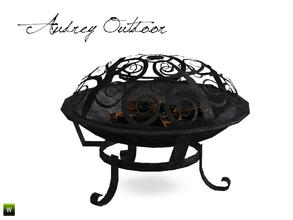 Sims 3 — Audrey Outdoor Firepit by BuffSumm — Firepit matching the *Audrey Outdoor Set* appendent to the *Audrey Series*