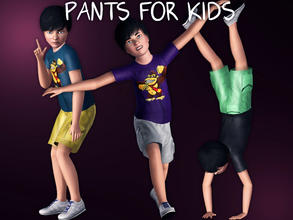 Sims 3 — Freedom PANTS FOR KIDS by plamc0 — A cool and fresh new outfit for your young ones. All is recolorable. Have