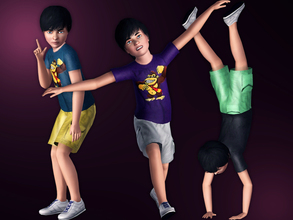 Sims 3 — Freedom SET by plamc0 — A cool and fresh new outfit for your young ones. All is recolorable. Have fun! :)
