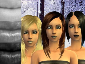 Sims 2 — Zalige\'s Gray Lipcolor set by zaligelover2 — A set of black, white, and gray lipcolors.