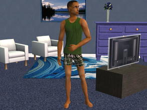 Sims 2 — Plaid Shorts set - Green by zaligelover2 — Pajamas/Undies for AM.