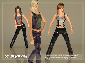 Sims 3 — Corset and Pants Amy Lee  by bukovka — A set of clothing for young adult women.