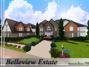Sims 3 — Belleview Estate  - Request by fantasticSims — This large French Country style estate sits on a 60x60 lot.