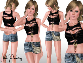 Sims 3 — Krimi Rad 2 by ShakeProductions — New outfit by ShakeProductions (top+denimshorts)