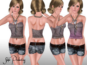 Sims 3 — Krimi Rad 1 by ShakeProductions — New outfit by ShakeProductions (top+denimshorts)