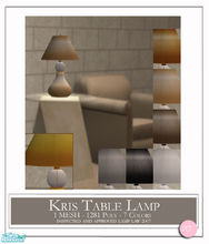 Sims 2 — Kris Table Lamp by DOT — Kris Table Lamp. 1 Mesh plus recolors. Sims 2 by DOT of The Sims Resource.