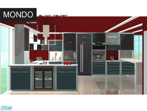 Sims 2 — Kitchen Mondo - Recol Black Velvet by Sasilia — This recol has a shiny reflection 