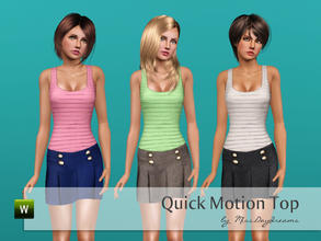 Sims 3 — Quick Motion Top by MissDaydreams — Quick Motion Top is a comfortable top, perfect for hot and hectic days in