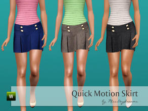 Sims 3 — Quick Motion Skirt by MissDaydreams — Quick Motion Skirt is a mini skirt, which will allow your Sims to move