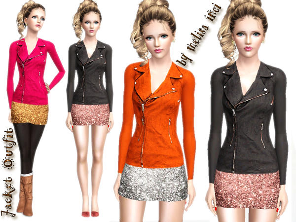 Sims 3 — Womens Jacket Outfit by melisa_inci — Womens Jacket Outfit Everyday Young Adult-Adult 2 Recolorable Part