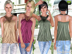 Sims 3 — 251 Summer Casual Top 2 by sims2fanbg — .:251 Summer Casual Set:. Top in 3 recolors,Custom