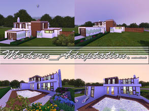 Sims 3 — Modern_Adaptation by matomibotaki — Modern, extensively house in functional cube design, with comfortable