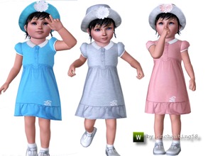 Sims 3 —  toddler dress no 17 - with stockings by enchanting58 — by enchanting58 - Please. DO NOT re-uploaded - 3