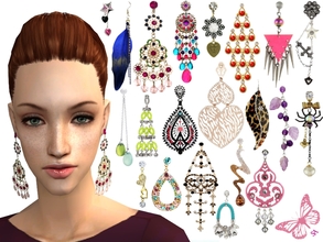 Sims 2 — Bunch Of Earrings Set by sinful_aussie — A bunch of mixed earrings for Teen Adult and Elder Females.