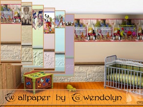 Sims 3 — GW_wallpaper_for kids_bear_6 items by Gvendolin2 — recolorable wallpaper created Gwendolyn