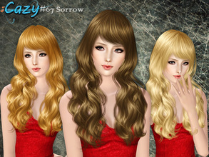 Sims 3 — Sorrow Hairstyle - Female Set by Cazy — Female hairstyle set for all ages Morphs and All LOD included.