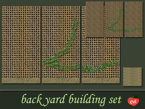 Sims 2 — evi2sBack Yard Set by evi — A set of walls and floor which are easily used for decorating back yard areas 