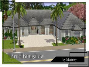 Sims 3 — Brue Bungalow by marietsy2 — Four bedroom, two bathroom home. There is an attached garage, a laundry room, a