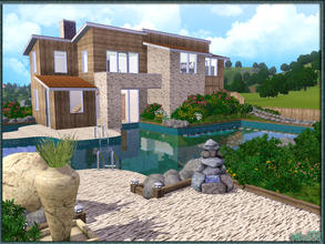 Sims 3 — V | 014  - Unfurnished by vidia — This house has livingroom, kitchen, bedroom, dining room, 2 bathroom, big pool