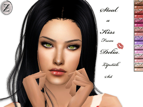 Sims 2 — Steal a Kiss From Delia Lipstick Set by zodapop — Lipstick in 8 tempting shades.