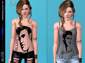 Sims 3 — R2M_F_Elvis01 by rmm1182sims3 — 2 Elvis's top for your female sims. 2 pallets of color. *Compatible with base