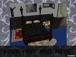 Sims 2 — Four-Post Bed Mesh by staceylynmay2 — A gothic scene looking bed mesh. Use as you please. Thanks.