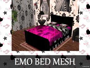 Sims 2 — Emo Bed Mesh by staceylynmay2 — New bed mesh for the emo, scene, punk and goth lovers. If you like the bed