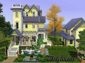 Sims 3 — Bijou Manor by Brighten11 — Bijou Manor is a 4 BR/3 BA Queen Anne style house. Study, open kitchen/dining/family