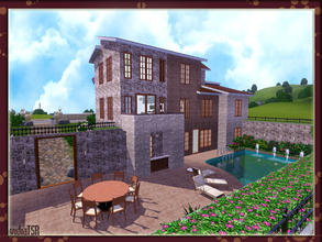 Sims 3 — V | 015 by vidia — This house has 2 livingroom, 2 bedroom, 2 bathroom, pool and big garden. This house is