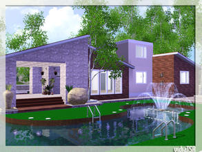 Sims 3 — V | 016 by vidia — This hose has 2 bedroom, 2 bathroom, livingroom and american kitchen and 1 studing room,