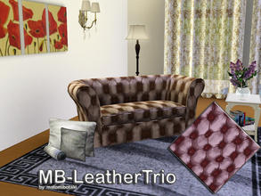 Sims 3 — MB-LeatherTrio by matomibotaki — Back-stitched leather pattern with 2 recolorable areas, to find under