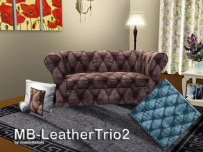 Sims 3 — MB-LeatherTrio2 by matomibotaki — Back-stitched leather pattern with 2 recolorable areas, to find under