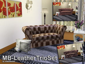 Sims 3 — MB-LeatherTrioSet. by matomibotaki — MB-LeatherTrioSet, set with 3 leather pattern, each with 2 recolorable