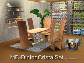 Sims 3 — MB-DiningCristalSet by matomibotaki — MB-DiningCristalSet, little dining set with 5 items, new meshes, all