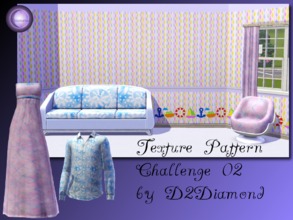 Sims 3 — D2DTexture Pattern Challenge 02 by D2Diamond — Six new patterns designed from the TPC textures for Challenge #2.