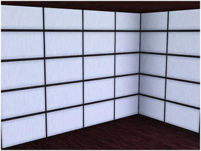 Sims 3 — Akiho Wall Paneling by sim_man123 — A clean and crisp Asian-inspired wall paneling design. Made by sim_man123