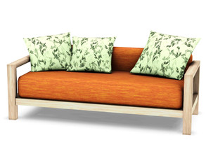 Sims 3 — Akiho Loveseat by sim_man123 — A modern, sleek loveseat with crisp lines and soothing colors. Part of my Akiho