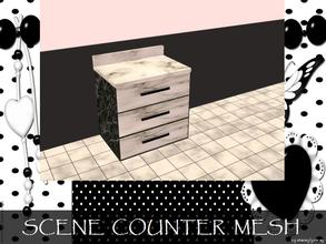 Sims 2 — Scene Counter Mesh by staceylynmay2 — A new counter mesh - white marble