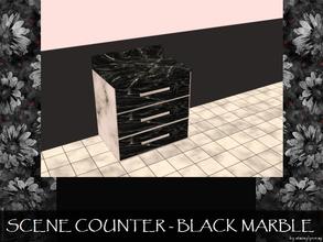 Sims 2 — Scene Counter - Black Marble by staceylynmay2 — Black marble counter top and draws and white marble sides. 
