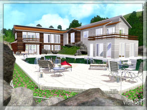 Sims 3 — V | 018 by vidia — This house has livingroom, kitchen, 2 bedroom, 3 bathroom, studing room, pool and big